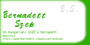 bernadett szep business card